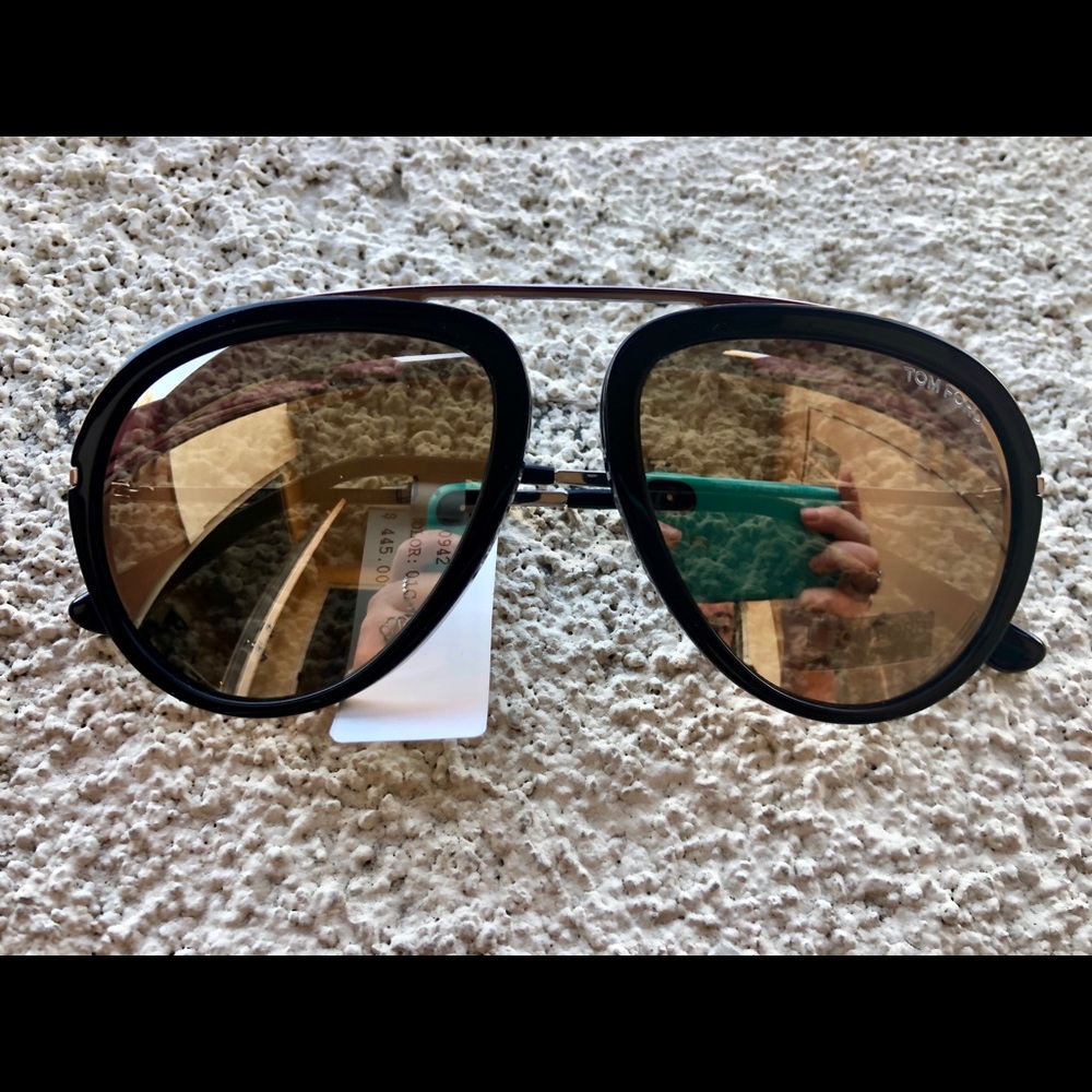NIB TOM FORD Stacy 57mm Aviator Sunglasses
